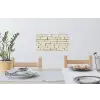 Bakstenen - Muur - Licht - Wit Muursticker klein -eettafel