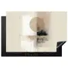 Cirkel - Compositie - Diepte - Beige Inductie beschermer vinyl 3mm klein -3d