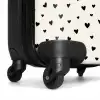 Valentijn hartjes verspreid patroon zwart NBS - Handbagage koffer - Kinderen Unisex middel -wiel