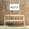 Bestie - Lettercollage Tuinposter op houten frame 2 cm dik klein -sfeer4
