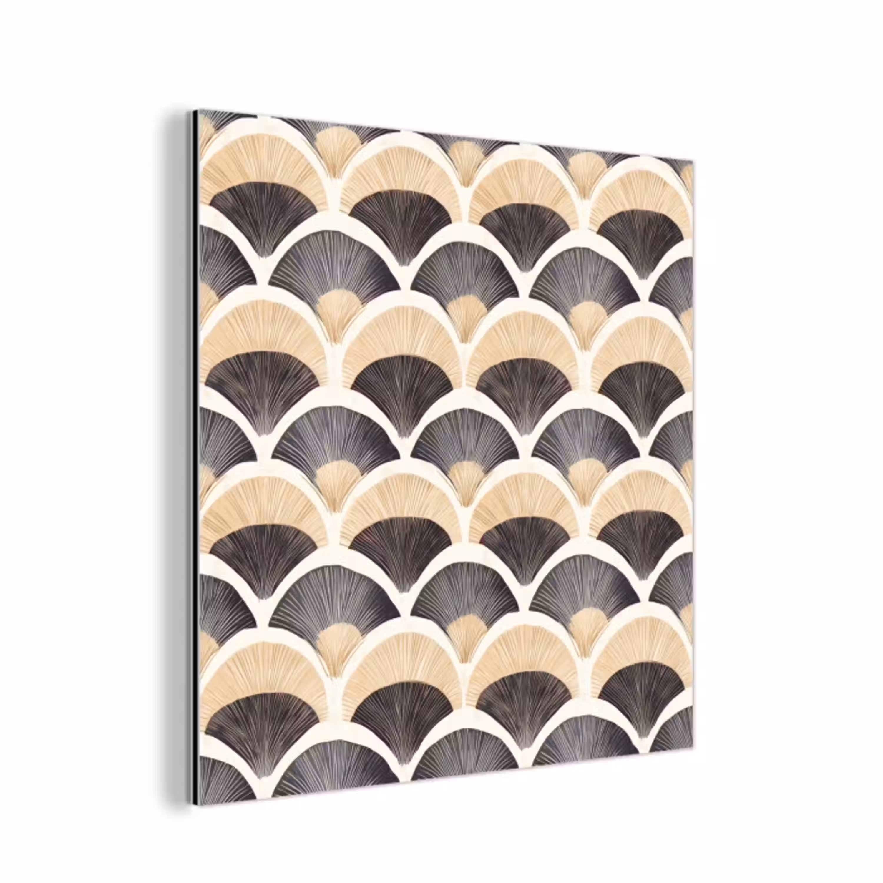 Waaier - Patroon - Zwart - Beige aluminium wit klein 46 -3d