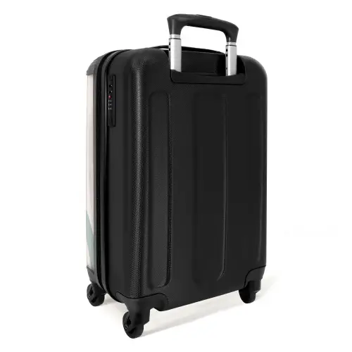 Ruwe regenboog aqua NBS - Handbagage koffer - Unisex middel -achterkant