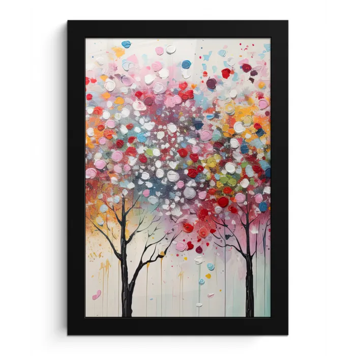 Kunst - Bomen - Natuur - Acryl fotolijst zwart zonder passe partout klein -3d