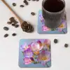Bloemen - Paars - Overloop - Meeldraden onderzetter kurk middel -sfeer2
