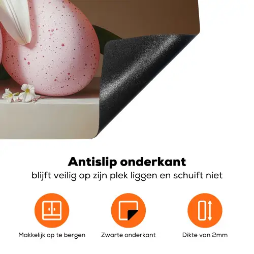 Lelies - Eieren - Pasen Inductie beschermer vinyl 3mm klein -zzzzzzz-td-onderkant