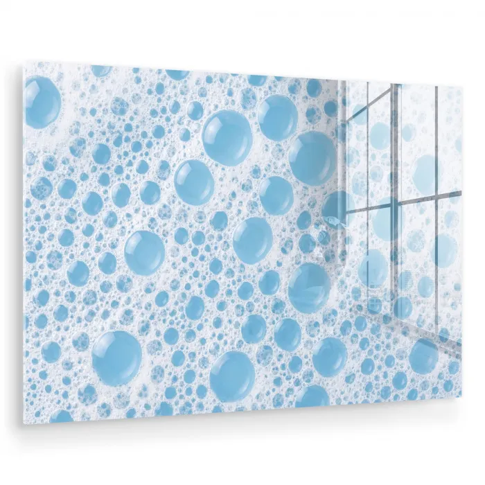 Schuim - Bubbels - Blauw plexiglas 5mm klein -zzzproduct_nieuw