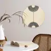 Geometrische bogen - Minimalistisch - Symmetrisch Wandcirkel kunststof plaat 5mm dik klein -sfeer4