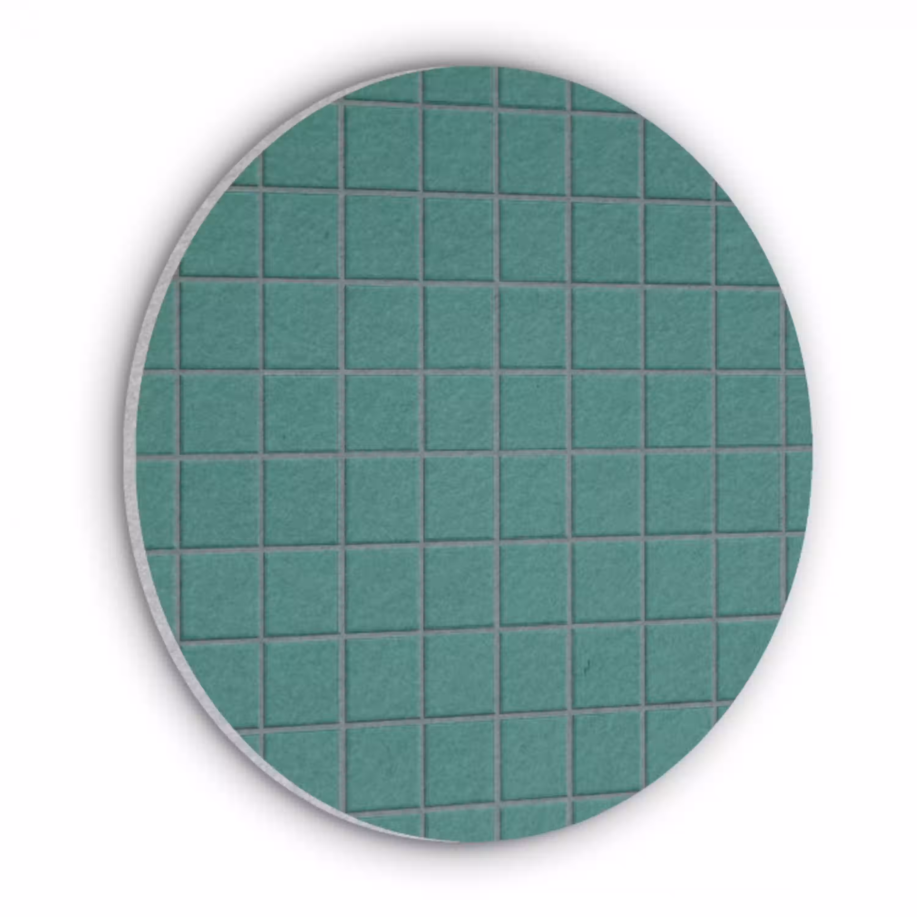 Patroon - Patroon - Smaragd Akoestische PET Vilt - Rond klein 838 -3d