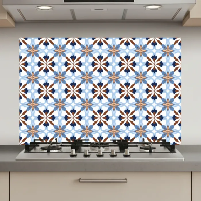Ornament - Tegel - Kleurrijk keuken achterwand spatscherm klein 900 -3d_website