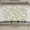 Golven - Wit - Minimalistisch keuken achterwand spatscherm klein 900 -3d_website