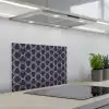 Modern - Patroon - Donkerblauw - Roze keuken achterwand spatscherm klein 900 -3d_schuin