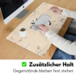 Kraanvogels - Bloesem - Beige Muismat XXL klein -ysfeer3_duits