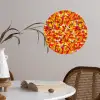 Abstract - Verf - Rood Wandcirkel behangsticker klein 186 -sfeer3