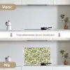 Modern - Grafisch - Groen keuken achterwand spatscherm klein 900 -voor_na_NL