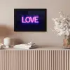 Neon - Love - Valentijn fotolijst zwart zonder passe partout klein -sfeer5