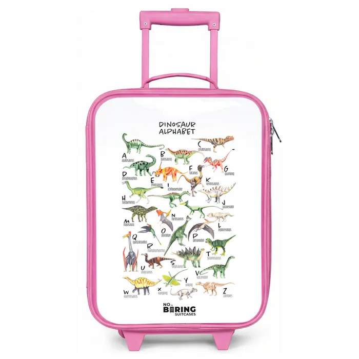 Alfabet van dino's Kinderkoffer - Roze klein -zz3dotto