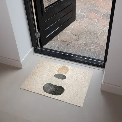 Japandi - Wabi sabi - Beige Deurmat klein -sfeer5