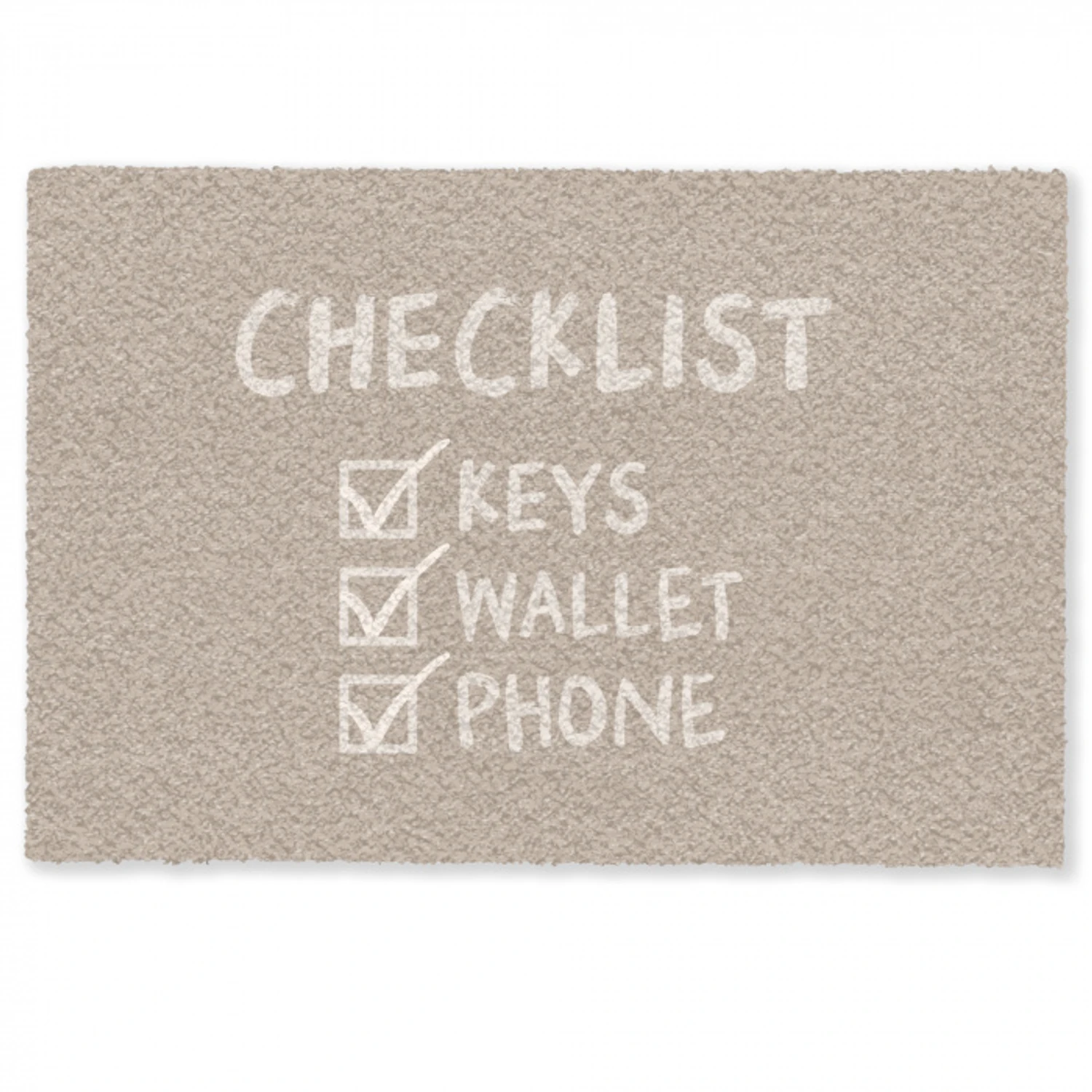 Quote - Checklist - Beige Deurmat klein -zkaufland3d