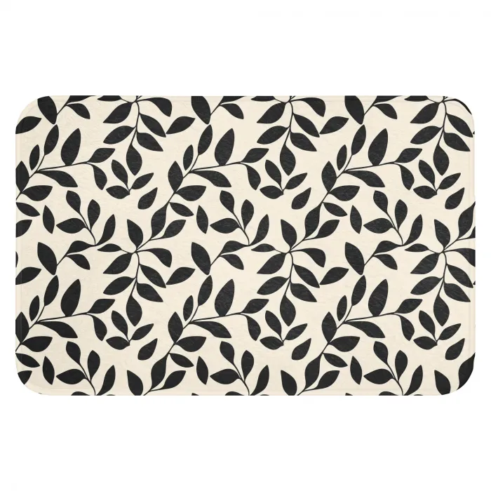 Elegant - Patroon - Zwart - Beige Badmat klein 997 -3d