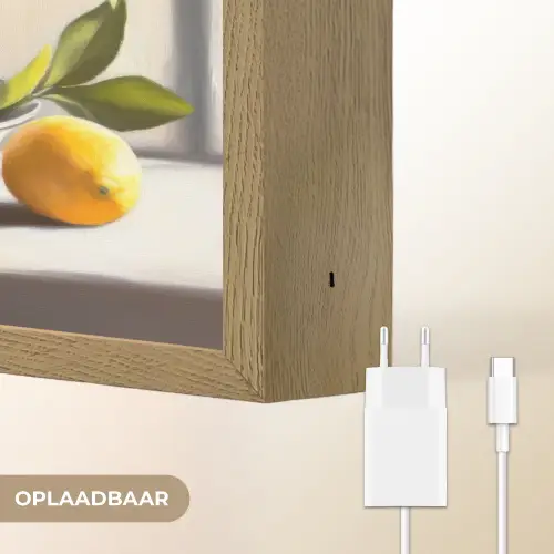 Citroenen - Stilleven - Geel Light Box met batterij (Wandlamp) middel -USP_websiteoplaadbaarNL