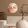 Vogels - Romantic - Bloesemtak Wandcirkel kunststof plaat 5mm dik klein -sfeer1
