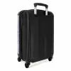 Vintage bloemenpatroon - Lichtpaars NBS - Handbagage koffer - Kinderen Unisex middel -achterkant