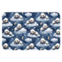Panda's - Slapen - Blauw Badmat klein 997 -3d