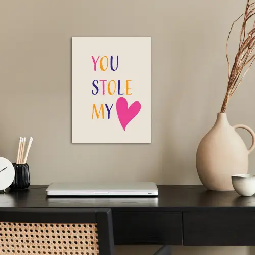 Hart - Valentijn - Tekst poster papier klein -sfeer1