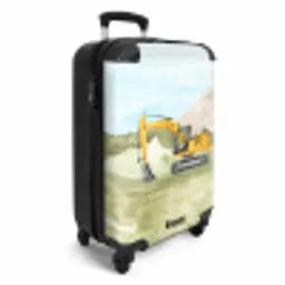 Graafmachine in de natuur NBS - Handbagage koffer - Unisex middel -productfoto_3d