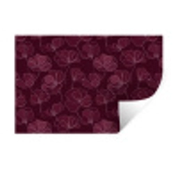Bloemen - Patroon - Bordeauxrood Muursticker klein 286 -3d