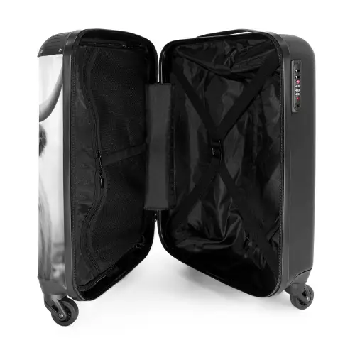 Schotse hooglander in zwart wit NBS - Handbagage koffer - Kinderen Unisex middel -binnenkant