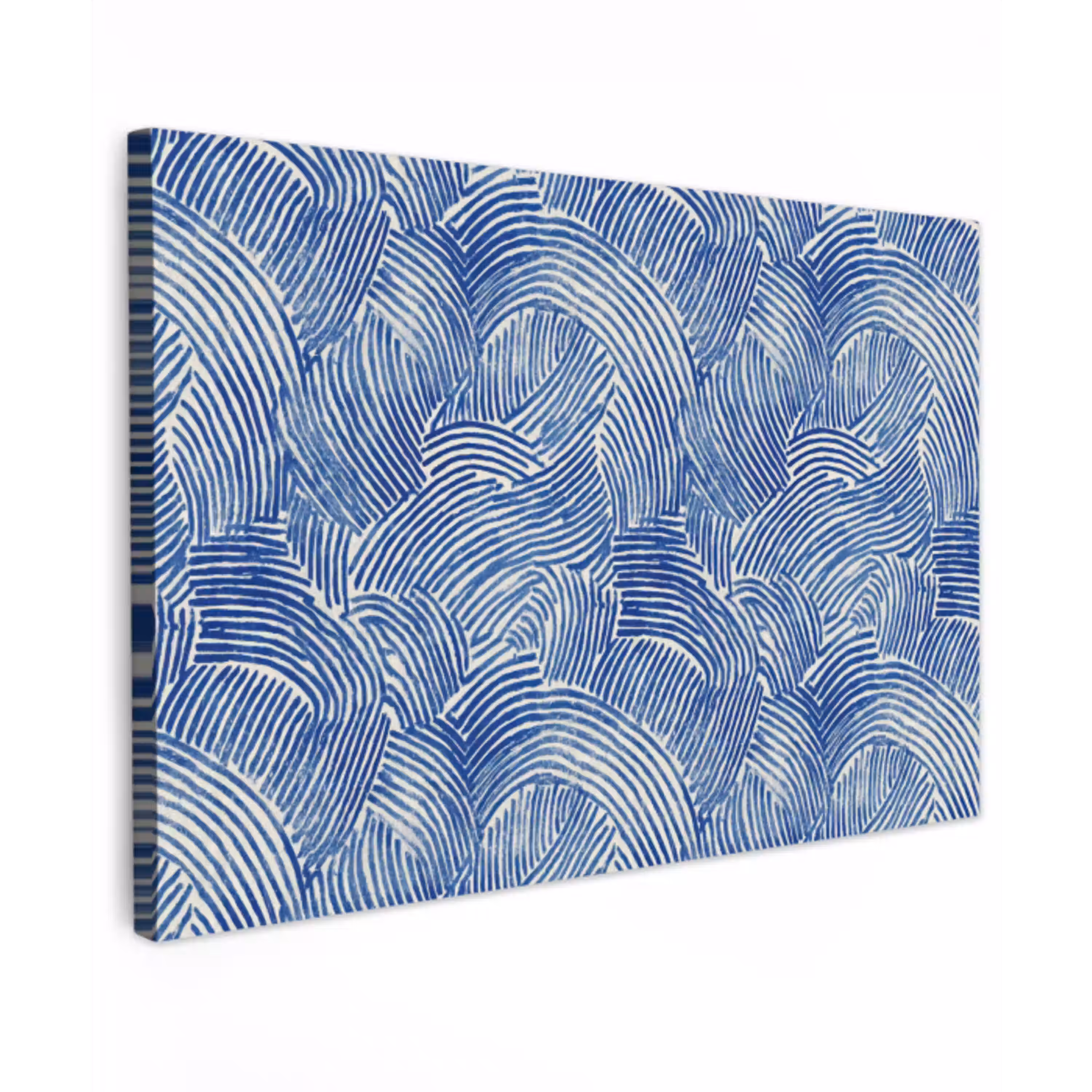Modern - Abstract - Blauw canvas 2cm klein 34 -z3d