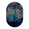 Kleurrijk - Boom - Magisch - Abstract Wandcirkel Ovaal Forex klein -3d