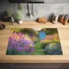 Tuinhuisje - Blauw - Bloemen Inductie beschermer vinyl 3mm klein -sfeer5