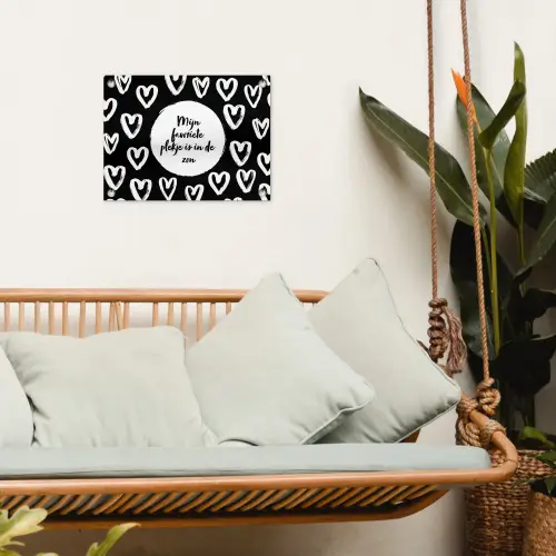 Tekst - Mijn favoriete plekje is in de zon - Quotes - Zomer - Zon tuinposter los doek klein -sfeer7