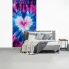 Hartvormig - Tie dye - Paars fotobehang vinyl groot -slaapkamer