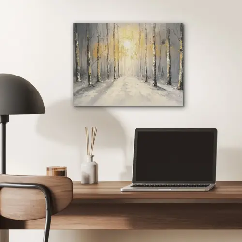 Winter - Abstract - Sneeuw - Natuur - Zon PET vilt klein -sfeer5