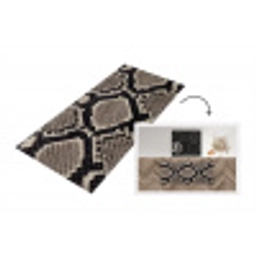 Slangenleer - Patroon - Beige Keukenloper - keukenmat middel -3d