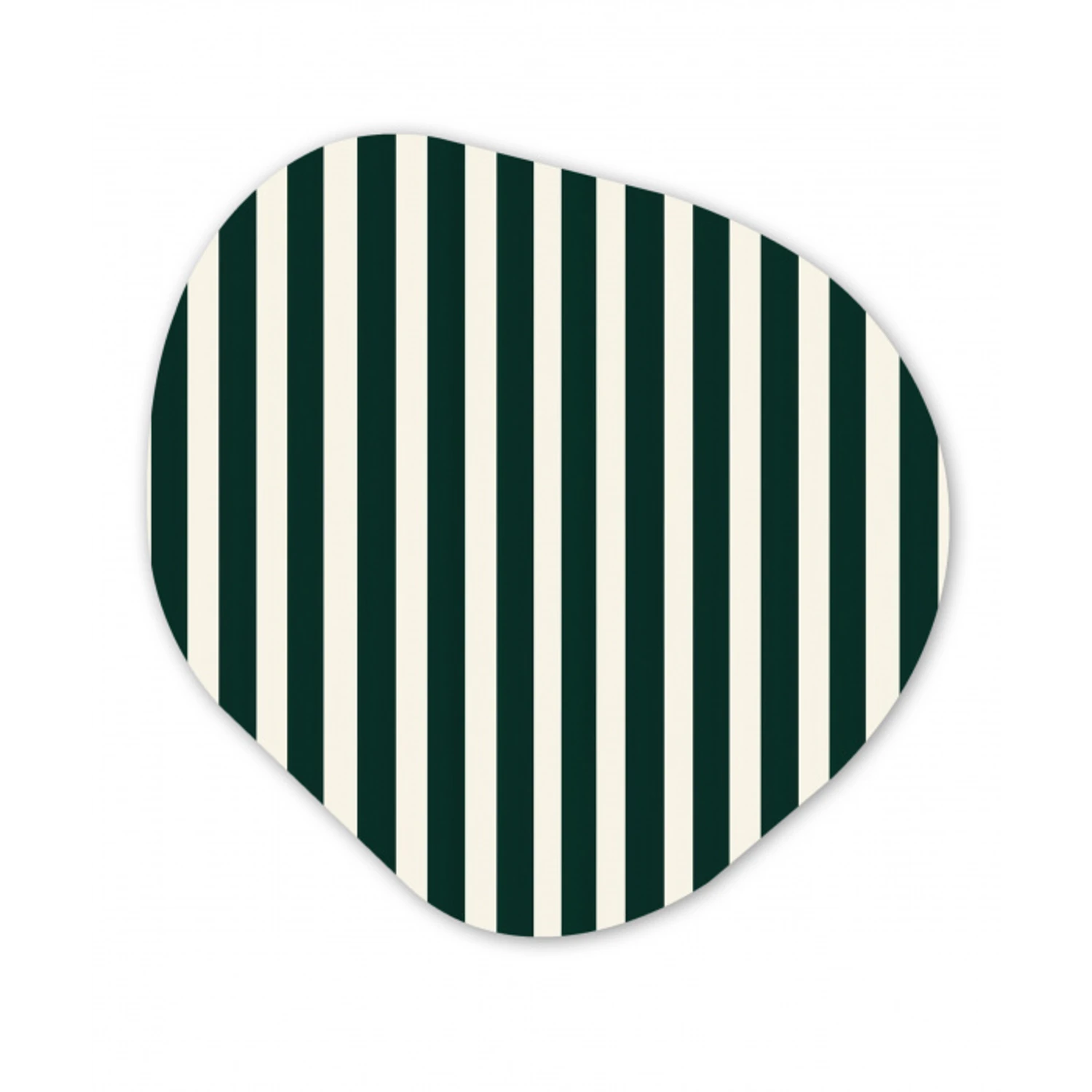 Strepen - Klassiek - Groen Wandcirkel Organisch Aluminium middel 851 -3d