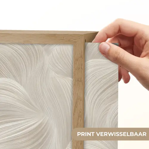 Lijnen - Waaier - Beige Light Box met batterij (Wandlamp) middel 907 -USP_websiteprintNL