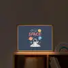 Astronaut - Ruimte - Planeten Light Box met batterij (Wandlamp kind) middel -sfeer1_kind