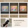 Kitten - Flamingo - Bloemen Light Box met batterij (Wandlamp kind) middel -USP_lichtkleurNL