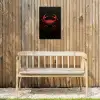 Krab - Rood - Vissen - Schaaldieren Tuinposter op houten frame 2 cm dik klein -sfeer4