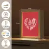 Rood - Hart- Tekst - Valentijn Light Box met kabel (Tafellamp) klein -USP_NL