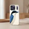 Illustratie - Blauw - Vogel Telefoonhoesje iPhone 17 Pro klein -sfeer2