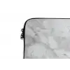 Grijs - Wit - Marmer laptophoes neopreen klein 279 -detail