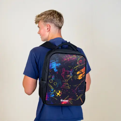 Neon sporttrofee design Rugzak - Zwart middel -sfeer8