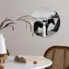 Vrouw - Paard - Artistiek Wandcirkel behangsticker klein -sfeer3