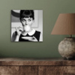 Portret - Thee - Vrouw aluminium wit klein -sfeer2