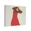 Silhouet - Hond - Trui - Rood PET vilt klein -3d